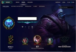 Conta Platina 4 - League of Legends LOL