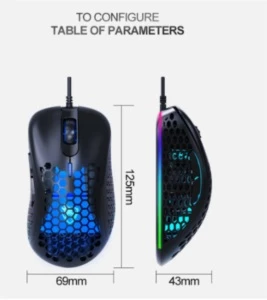 Mouse gamer g540 com fio, 6 botões, 6400 dpi - Outros