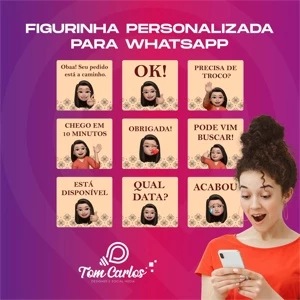 Pack com 10 Figurinhas Personalizadas para  [conteúdo removido] app - Outros