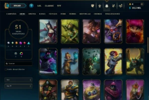 Diamante 3 com 50 Champs e 51 Skins - League of Legends LOL