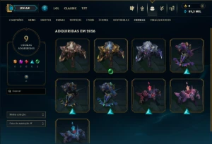 Diamante 3 com 50 Champs e 51 Skins - League of Legends LOL
