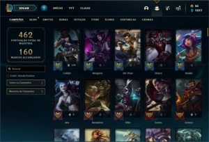 Conta Unranked com 150 Champs e 58 Skins - League of Legends LOL