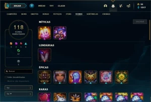 Conta Unranked com 150 Champs e 58 Skins - League of Legends LOL