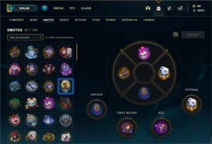 Conta Unranked com 150 Champs e 58 Skins - League of Legends LOL