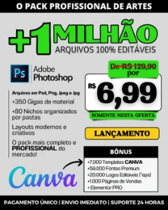 Super pack canva 1 milhao