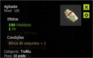 AGITADOR +1PA +150 VITALIDADE CROCABULIA - Dofus