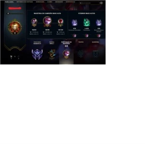 CONTA LOL - DIAMANTE 4 - 26 CAMPEÕES - 4 SKINS - 41 ÍCONES - League of Legends