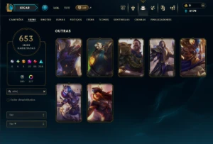 653 Skins, 468 Icones Gold IV, 130 Chromas - League of Legends LOL