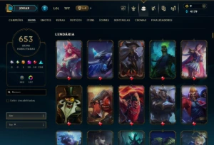 653 Skins, 468 Icones Gold IV, 130 Chromas - League of Legends LOL