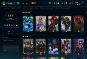 653 Skins, 468 Icones Gold IV, 130 Chromas - League of Legends LOL