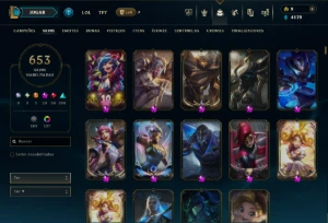 653 Skins, 468 Icones Gold IV, 130 Chromas - League of Legends LOL