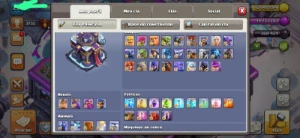 CV 15 Full com várias skins - Clash of Clans