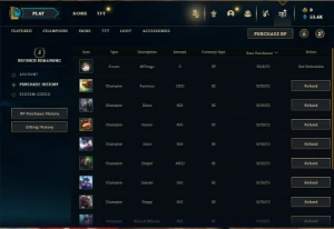 Platina 4 com 25 Champs ( NO SERVIDOR N.A ) - League of Legends LOL