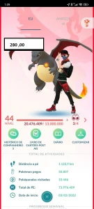 Conta Pokémon GO LVL 44