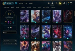conta lol 87 skins - League of Legends