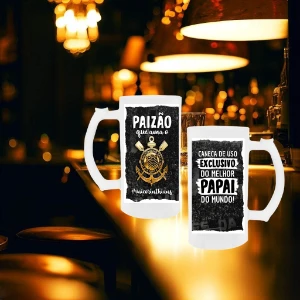 Pack Artes Para Caneca de Chopp Brasileirão - Dia dos Pais
