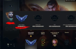 Conta League Of Legends Diamante 1 Mmr Bom LOL