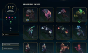 Conta Mestre Nível 644, Mmr Buffadasso, 275 Skins, 147 Croma - League of Legends LOL