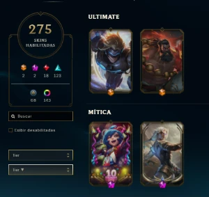 Conta Mestre Nível 644, Mmr Buffadasso, 275 Skins, 147 Croma - League of Legends LOL