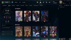 CONTA LOL FULL CHAMP D4 64% WIN RATE MMR MESTRE - League of Legends