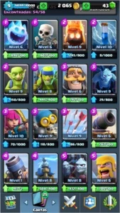 Clash Royale lvl9 com 4 lendárias