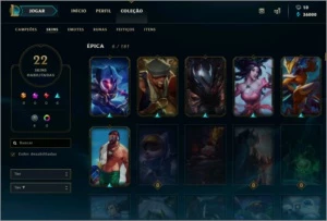Conta de League Of Legends com 111 Campeões! LOL