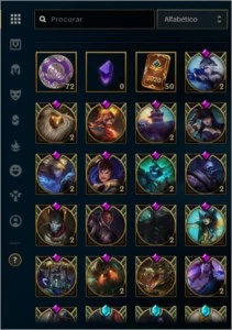 Conta de lol com 164 skin diamante - League of Legends