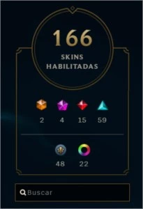 Conta de lol com 164 skin diamante - League of Legends