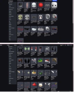 Conta roblox com muitos acessorios e skins