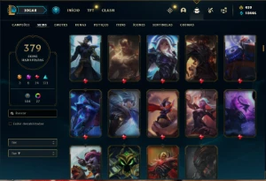 Conta Unranked com TODOS os champs  e 379 Skin + 4 Prestigio - League of Legends LOL