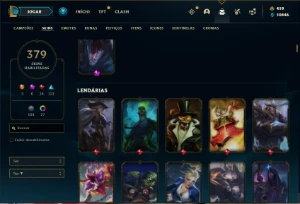 Conta Unranked com TODOS os champs  e 379 Skin + 4 Prestigio - League of Legends LOL