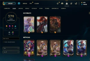 Conta Unranked com TODOS os champs  e 379 Skin + 4 Prestigio - League of Legends LOL