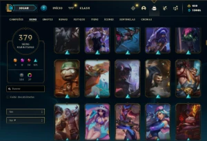 Conta Unranked com TODOS os champs  e 379 Skin + 4 Prestigio - League of Legends LOL