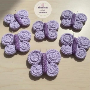 05 Unidades Chaveiro Borboleta Tricotin - Artesanato e Personalizados