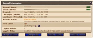 CONTA 2005 SEM REGISTRO E 3 MESES DE PREMMY (logar e ativar) - Tibia