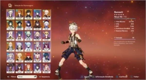 AR 57 HUTAO C1 c Staff Todos arcontes 14 chars e 4 armas t5 - Genshin Impact