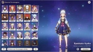 AR 55 Hu Tao Ayaka Eula Keqing e Diluc - Genshin Impact