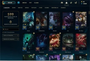 Conta de lol, LV. 517, 285 skin, todos os champs, gold 4 - League of Legends