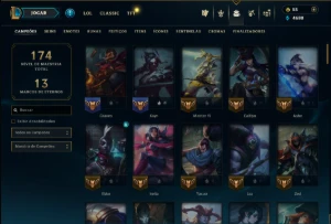 Prata 1 com 95 Champs e 46 Skins ( Mais de 150 Jogos ) - League of Legends LOL