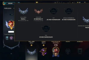 Prata 1 com 95 Champs e 46 Skins ( Mais de 150 Jogos ) - League of Legends LOL