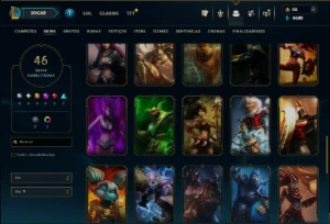 Prata 1 com 95 Champs e 46 Skins ( Mais de 150 Jogos ) - League of Legends LOL