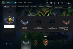 Conta prata 3 com 150 Champs e 137 Skins + 3 Miticas - League of Legends LOL