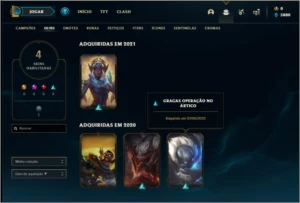 Conta ouro 4 com 4 skins e 23 champs - League of Legends LOL