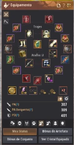Conta Bdo 710 gs, completa com todos os pacotes, barraca p2w