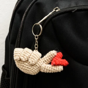 Chaveiro Eu te amo coreano — Cor Sortida - Artesanato e Personalizados