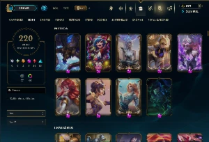 Unranked com TODOS os Champs e 220 Skins +5 Prestigios - League of Legends LOL