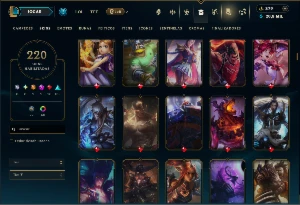 Unranked com TODOS os Champs e 220 Skins +5 Prestigios - League of Legends LOL