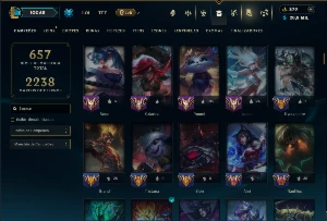 Unranked com TODOS os Champs e 220 Skins +5 Prestigios - League of Legends LOL
