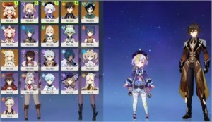 Conta Genshin Impactc com 4 chars 5*estrelas e 15 4*estrelas