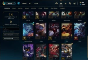 CONTA LOL DIAMANTE IV 78% WINRATE 605 DE RP - League of Legends